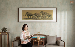NINE AUSPICIOUS ELEPHANTS