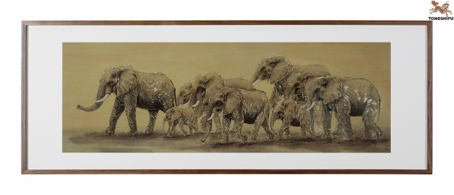 NINE AUSPICIOUS ELEPHANTS