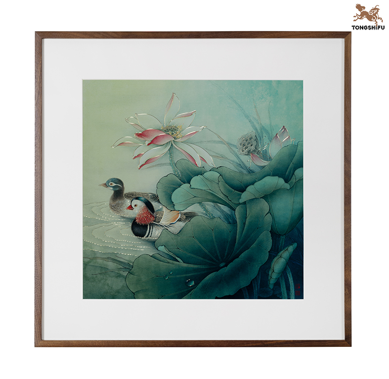 MANDARIN DUCKS AND LOTUS
