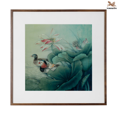 MANDARIN DUCKS AND LOTUS