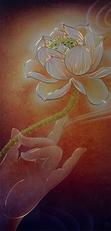 BUDDHA HOLDING A FLOWER