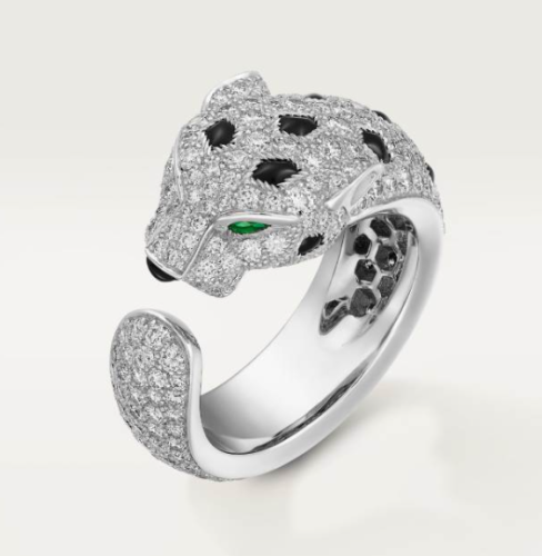 豹子满钻戒指