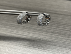 半圈钻石耳环