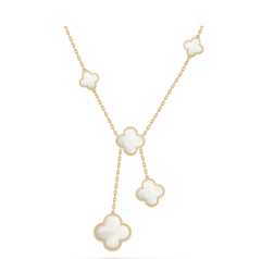 六花白母贝项链