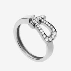 小号马蹄扣满钻戒指