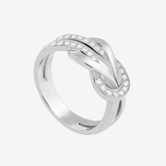 8字扣大号半钻戒指