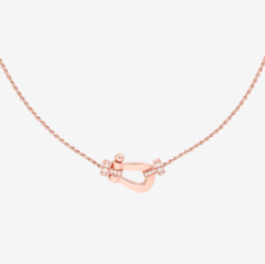 小号马蹄扣半钻项链