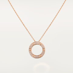 LOVE满钻圆饼项链