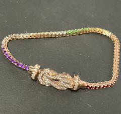 大号8字马蹄扣满钻手链