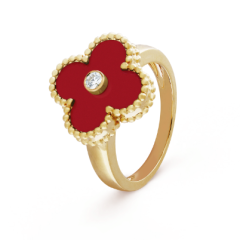 15mm单花单钻戒指