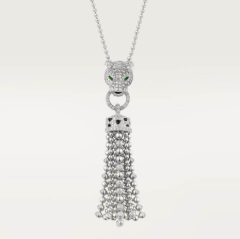 豹子流苏满钻项链