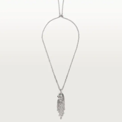 白金豹满钻项链