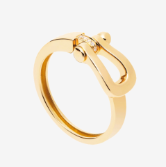 小号马蹄扣接口带钻戒指