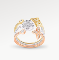 LV老花满钻戒指