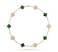 15mm10花隔钻项链