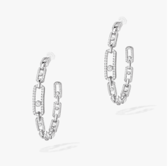 梅西卡钻石圈形耳环