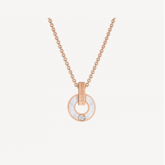 字母圆环单钻宝石项链（1：1）