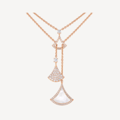 穿插扇形钻石＋白母贝项链 (1:1)