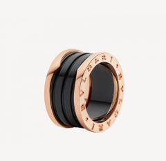 宽版弹簧黑陶瓷无钻戒指（1:1）