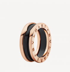 窄版弹簧黑陶瓷无钻戒指（1：1）