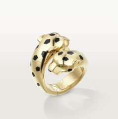 双豹子素金黑斑戒指（1：1）