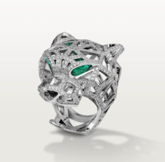 豹子张口镂空满钻戒指（1:1）