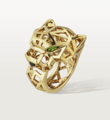 豹子素金镂空戒指（1：1）