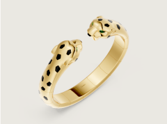 双豹子头黑斑素金手镯（1:1）