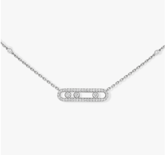 滑动满钻三钻项链