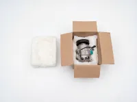 Foam-in-place cushion formed around a product