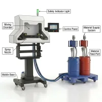 SX-19 machine with labelled main components