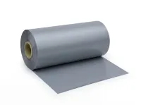 Roll of metallic silver gray HDPE polyethylene film