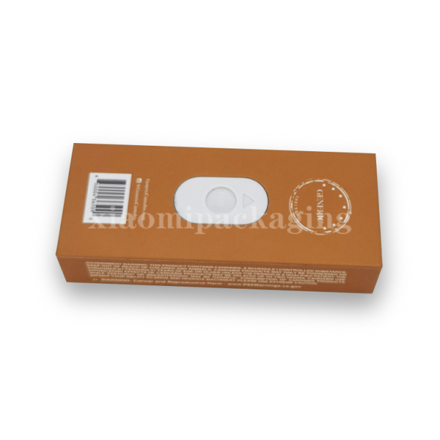 100% Recyclable Cardboard 510 Vape Pen Canabis Oil Box W/ Press Button & Foam Insert