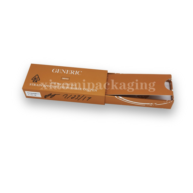 100% Recyclable Cardboard 510 Vape Pen Canabis Oil Box W/ Press Button & Foam Insert