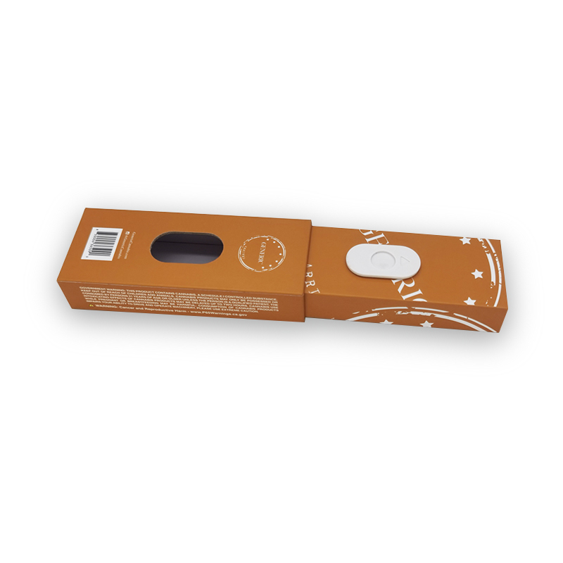 100% Recyclable Cardboard 510 Vape Pen Canabis Oil Box W/ Press Button & Foam Insert