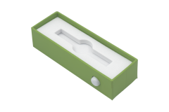 Eco-Friendly Slim Paper Cartridge Hard Holder W/ Side Press Button & EVA Insert & See-throught Window