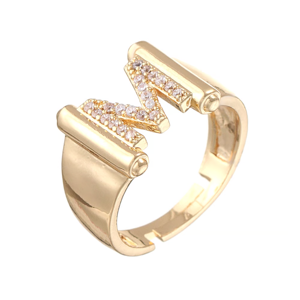 Custom Letter Adjustable Ring