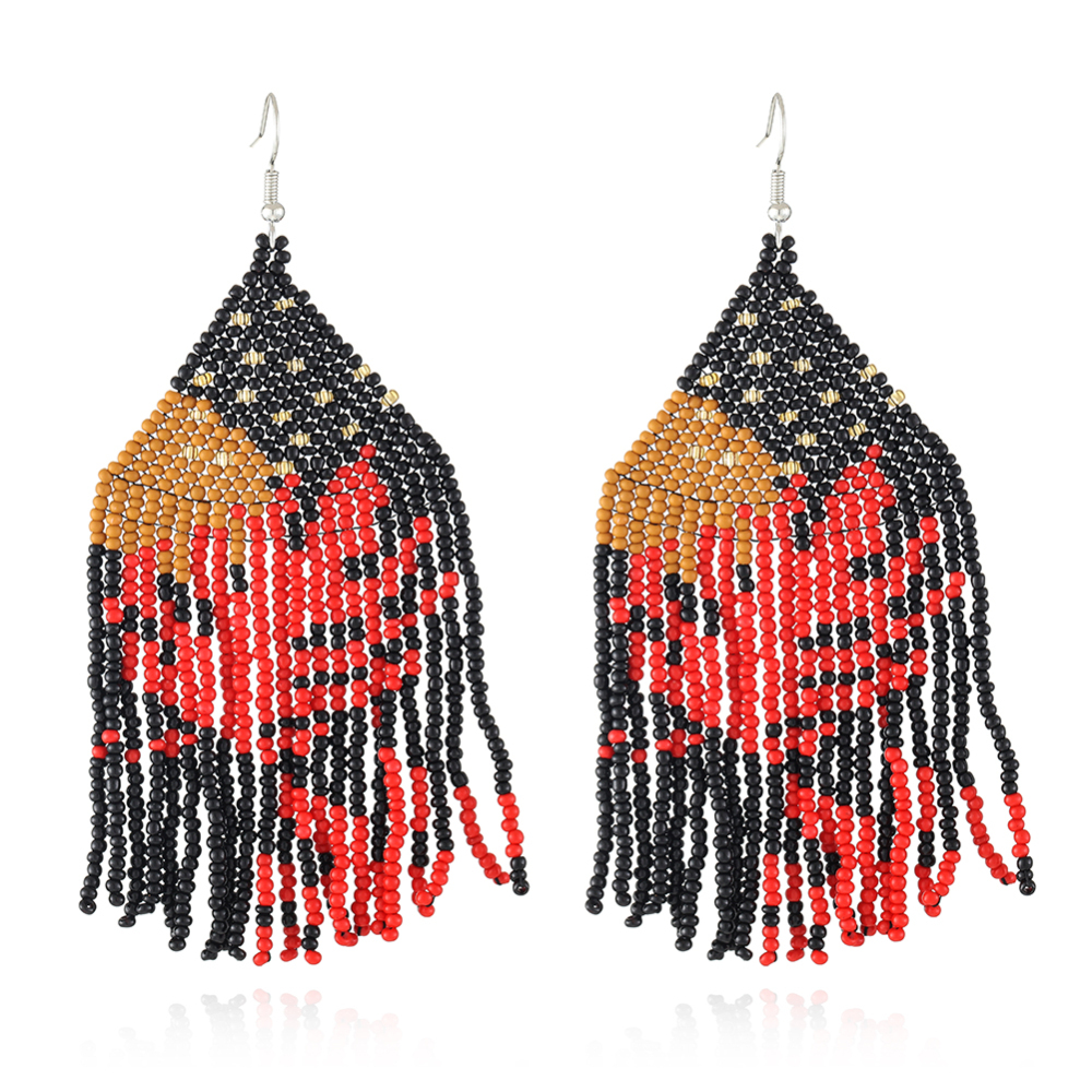 Beaded Plant Dangle earring