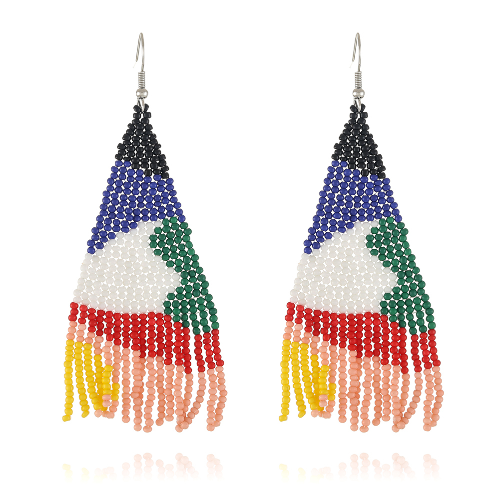 Boho Style Beaded Tassel Earrings For Women
