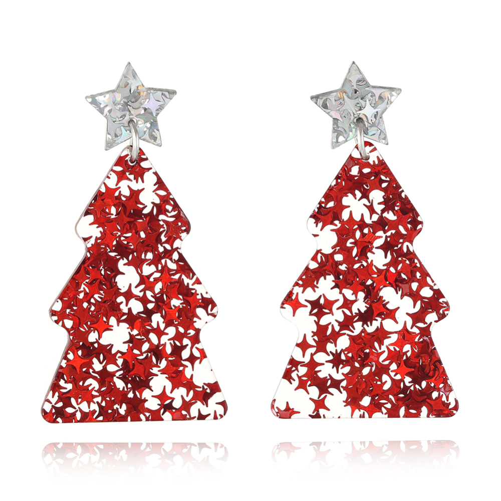 Glitter Christmas Tree  Earring