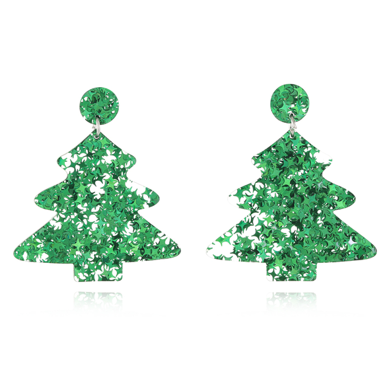 Glitter Christmas Tree  Earring