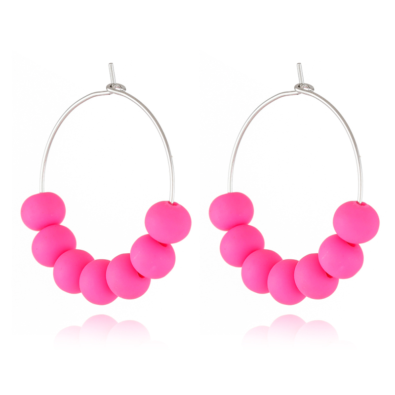 Cute Beads Hoop Earring