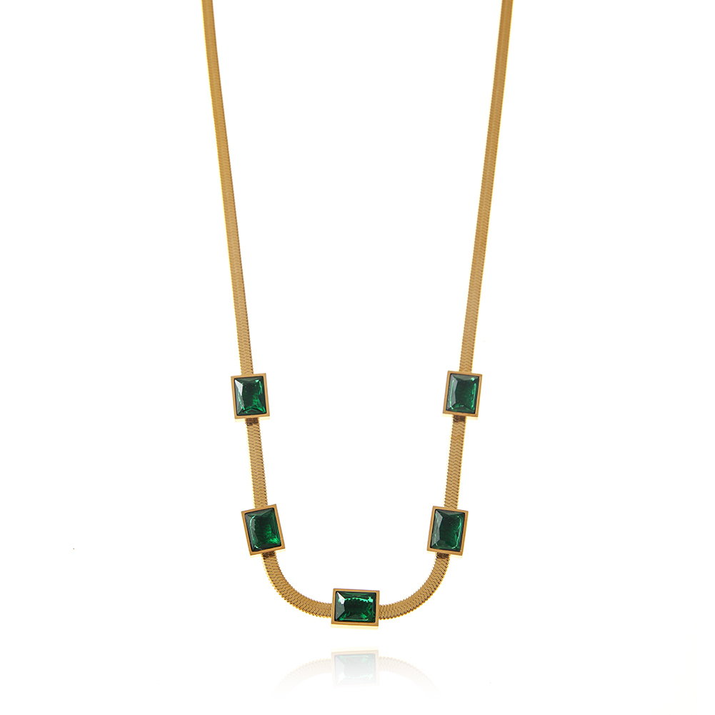Stainless Steel Emerald necklace