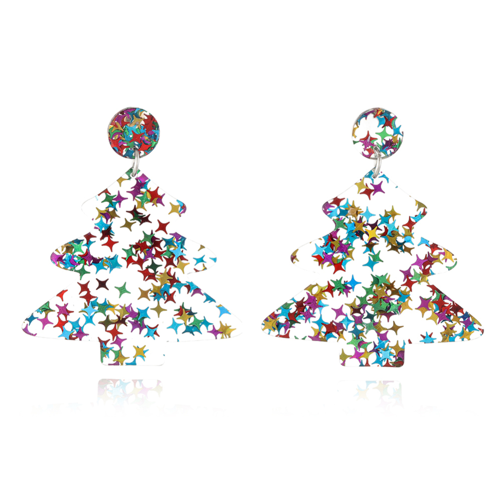 Glitter Christmas Tree  Earring