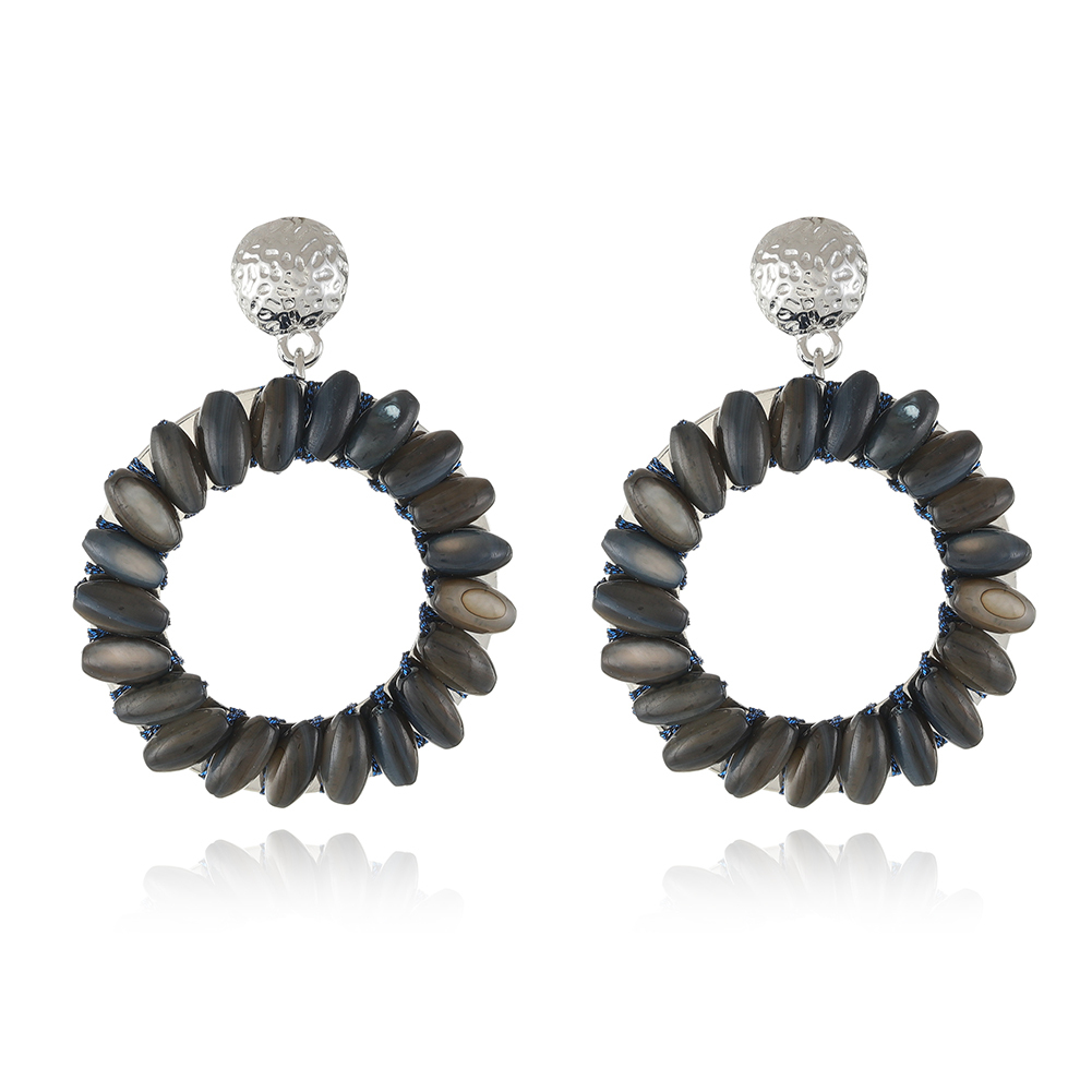 Colored Shell Hoop Earring
