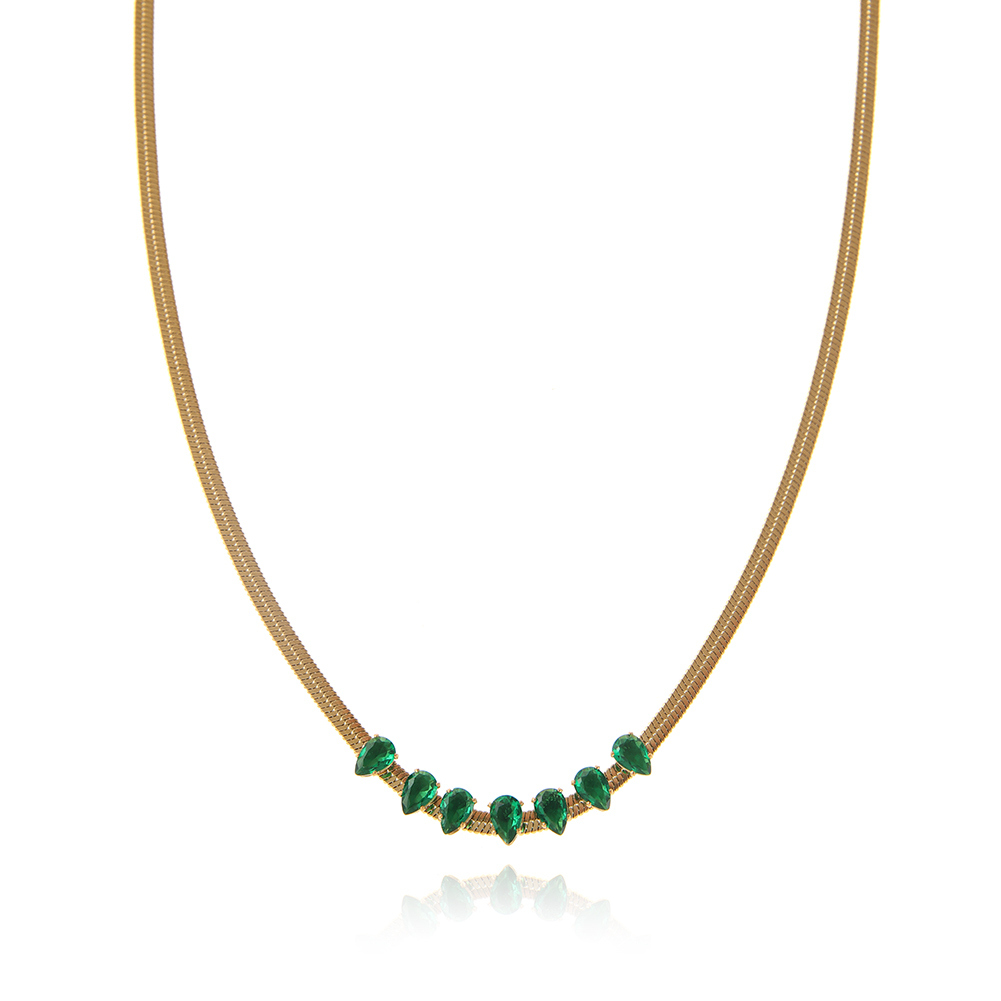 Stainless Steel Emerald necklace
