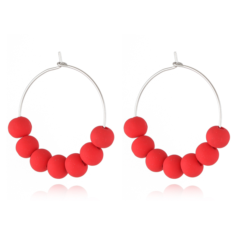 Cute Beads Hoop Earring