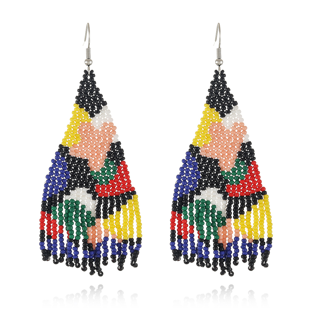 Boho Style Beaded Tassel Earrings For Women