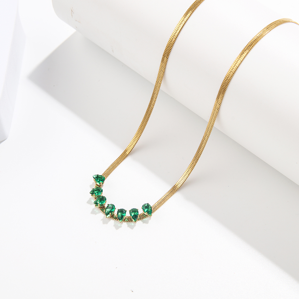 Stainless Steel Emerald necklace