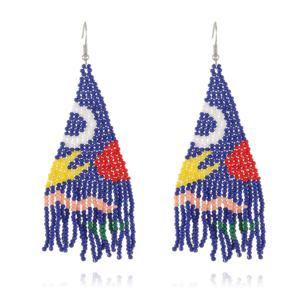 Boho Style Beaded Tassel Earrings For Women